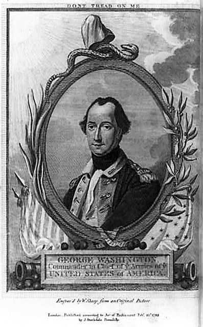 George Washington commander in chief of ye armies of ye United States of America engraved by W. Sharp, from an original picture.(Library of Congress) (2)