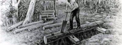 Lumber for the White House in St. Stephens was acquired with a whipsaw