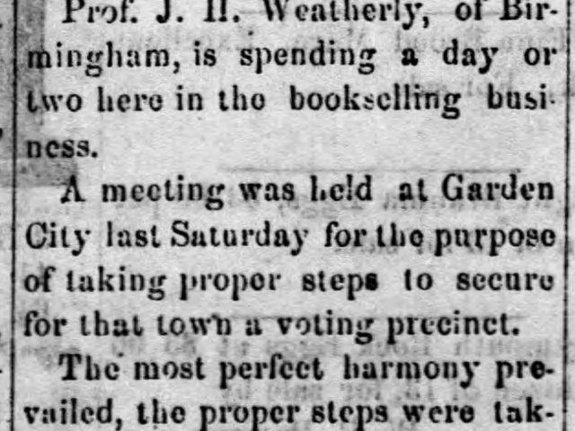 PATRON – 1877 – 1879 Notes from News clippings