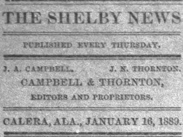 PATRON – Jan. 16, 1890 – Clanton, Chilton County local news, a death, and stray horse