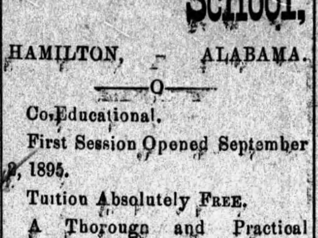 PATRON – County Officers and Masonic Lodge officers of Hamilton, Alabama named on January 17, 1896