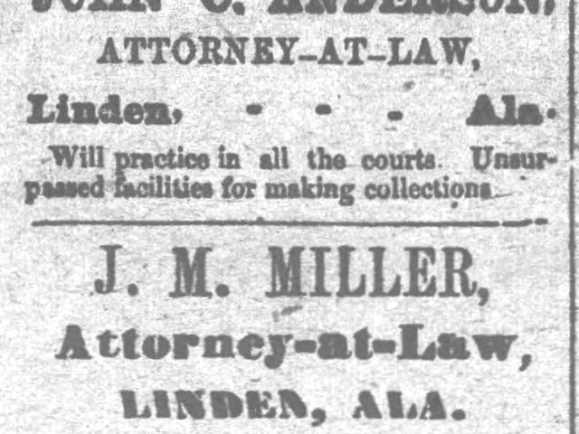 PATRON – Names of Judges, personal news, McClinton, Beck, Dove and other names mentioned  in Linden news in 1892