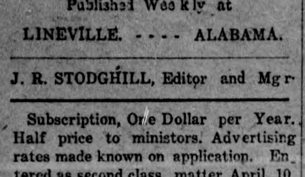 PATRON – Cotton Mill for Lineville, Alabama and more in the news in 1905