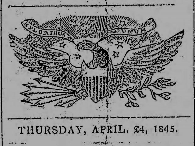 PATRON – Names of Political Candidates & Obituary of George W. Currin in Macon, AL, in 1845
