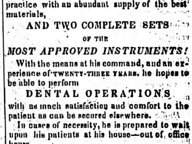 PATRON – Legal notices of  White, Smith, Wilson, Johnson, & McLaughlin December 1865 in Perry County