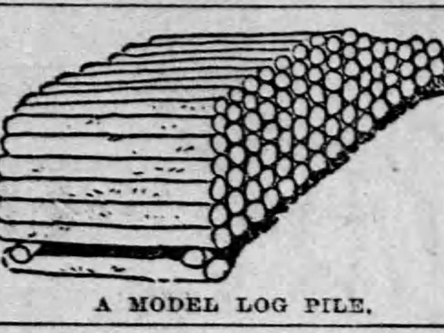 SATURDAY SECRETS – How to stack a wood pile – directions from 1900