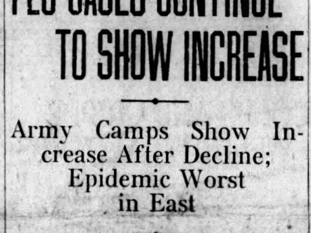 Report from Washington, D. C., October 19, 1918, on Pandemic