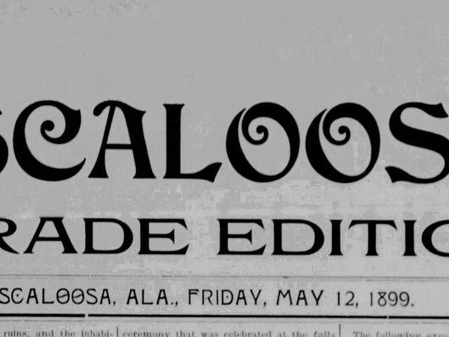 PATRON + 1899 News clipping about Tuscaloosa, Alabama citizen G. B. Wright