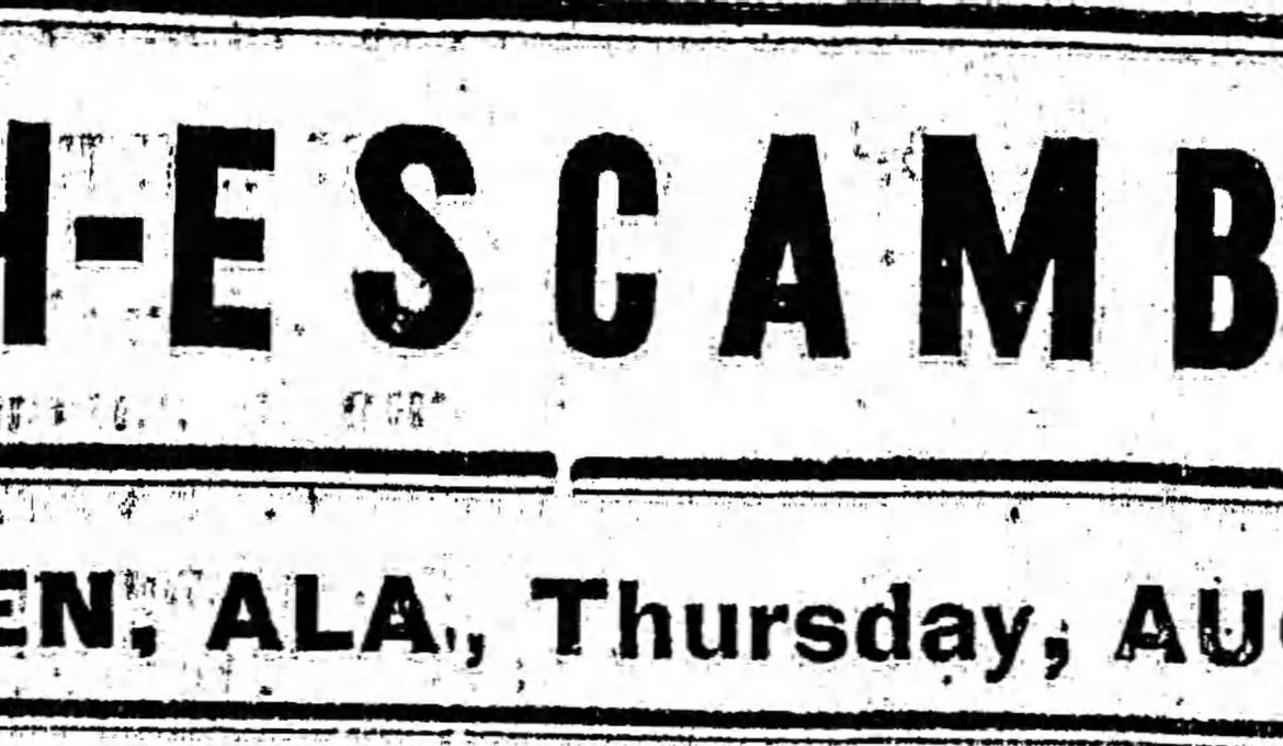 PATRON + PART I – Early settlers of Evergreen, Conecuh County, Alabama was written in 1879