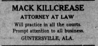 PATRON – Kellett-Gilbreath nuptials and reopening of Agricultural and City schools were in the local news in Albertville, Alabama in January 1903.